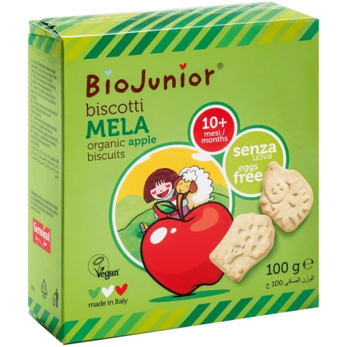 Biscuiti BioJunior cu mere (10 luni+), 100 gr cumpăra în Chișinau