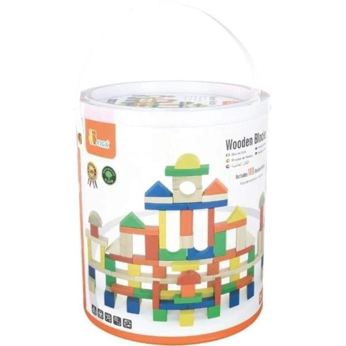Cuburi Viga Block First Set Multicolor, 100 buc. cumpăra în Chișinau
