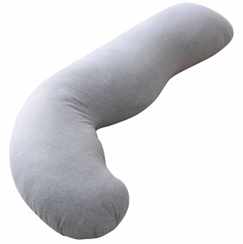 Pernă pentru gravide Momcozy forma-J Jersey Fabric Light Grey, 119 cm cumpăra în Chișinau