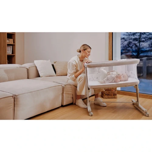 Кроватка Co-sleeper 3 в 1 Lionelo Aurora Beige Capuccino купить в Кишиневе