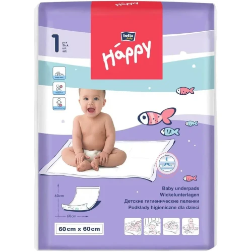 Пеленки одноразовые Bella Baby Happy (60x60 см), 1 шт купить в Кишиневе