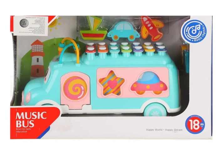 Игрушка-сортер Huanger Xilofon Buss Blue купить в Кишиневе