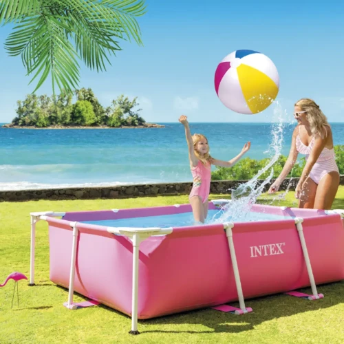 Бассейн для детей Intex Rectangular Frame Pink, 1622 литра купить в Кишиневе