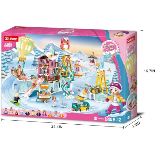 Set construcție Sluban Vacanța la stațiune de ski, 1065 elemente cumpăra în Chișinau