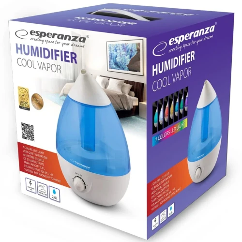 Umidificator de aer Esperanza Cool Vapor Blue White cumpăra în Chișinau