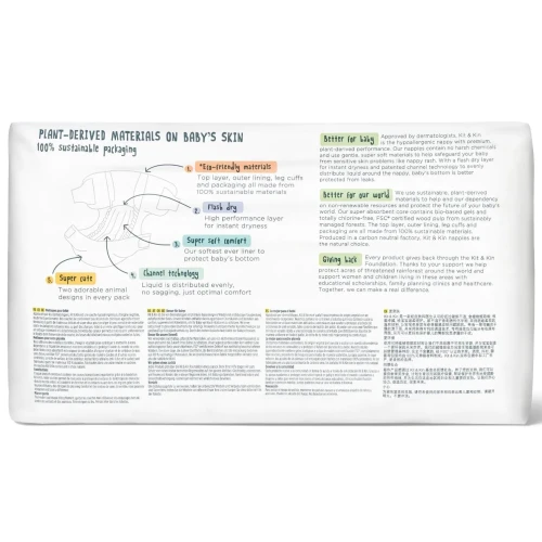 Подгузники Kit&Kin Hipoalergenice Eco XXL BOX №2 (4-8 кг), 152 шт. купить в Кишиневе