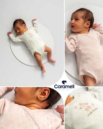 Body cu mânecă lungă Caramell All Time Girl Pink & Ivory, 2 buc. (0L) cumpăra în Chișinau