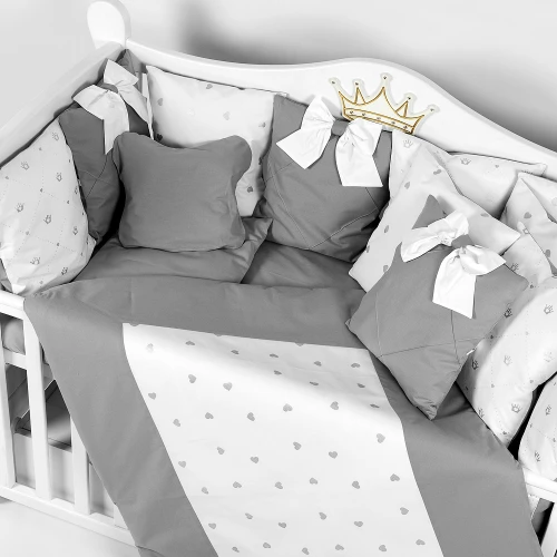 Lenjerie de patut 8 piese PernaMea Perne Gri cumpăra în Chișinau