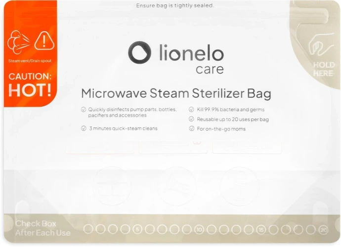 Пакеты многоразовые для стерилизации в микроволновой печи Lionelo Thermbag, 8 шт. купить в Кишиневе