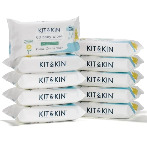 Влажные салфетки Kit&Kin Naturally Clean, 600 шт. купить в Кишиневе
