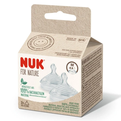 Соска силиконовая NUK For Nature со средним потоком (6-18 мес), 2 шт. купить в Кишиневе