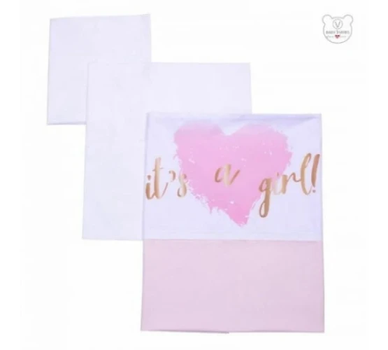 Комплект в кроватку Veres It's a girl! Pink (3 предметов), 120x60 cм купить в Кишиневе