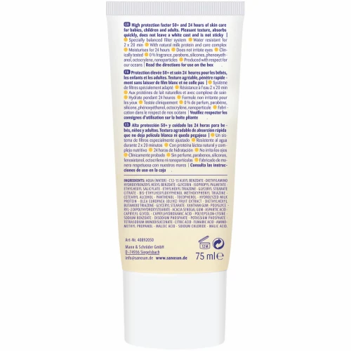 Солнцезащитный крем для лица Sanosan SPF50+, 30 мл купить в Кишиневе