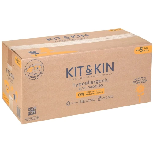 Подгузники Kit&Kin Hipoalergenice Eco XXL BOX №5 (11+ кг), 112 шт. купить в Кишиневе