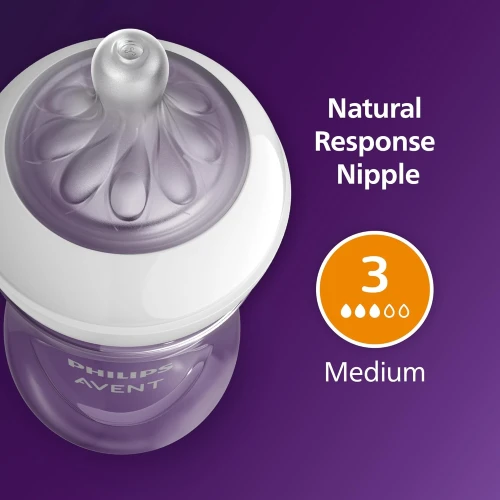 Набор бутылочек для кормления из полипропилена Philips Avent Natural Response, 260 мл, 2 шт. купить в Кишиневе