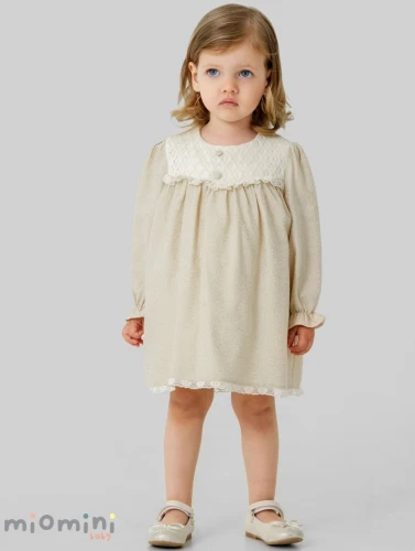 Rochiță cu mânecă lungă Mymio Jacquard Beige (9-12L) cumpăra în Chișinau