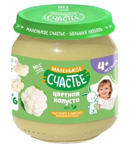 Пюре Маленькое Счастье из цветной капусты  (4 месяца+), 80 г купить в Кишиневе