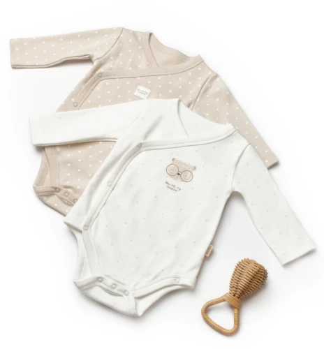 Боди с длинным рукавом BabyCosy Ivory & Ecru, 2 шт. (6-9М) купить в Кишиневе