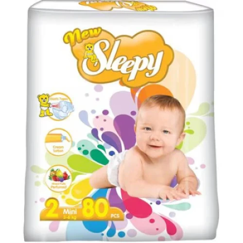 Подгузники Sleepy New Jumbo Mini 2 (3-6 кг), 80 шт. купить в Кишиневе