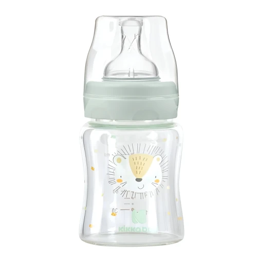 Biberon pentru bebeluși din sticlă Kikkaboo Jungle King Mint, 120 ml cumpăra în Chișinau