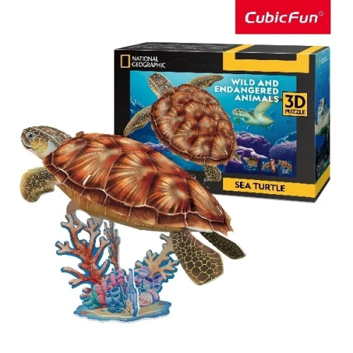 Puzzle 3D Cubic Fun Sea Turtle, 31 elemente cumpăra în Chișinau