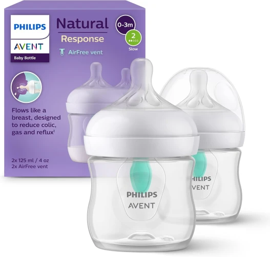Набор бутылочек для кормления из полипропилена Philips Avent Natural Response AirFree, 125 мл, 2 шт. купить в Кишиневе