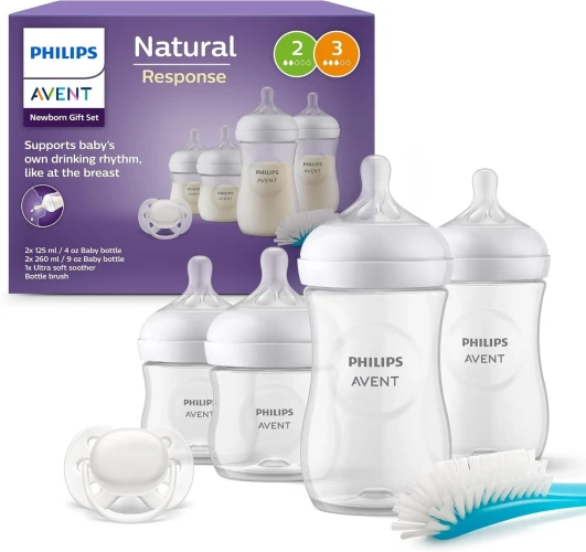 Набор бутылочек для кормления из полипропилена Philips Avent Natural Response, 125 мл, 260 мл, 4 шт. купить в Кишиневе