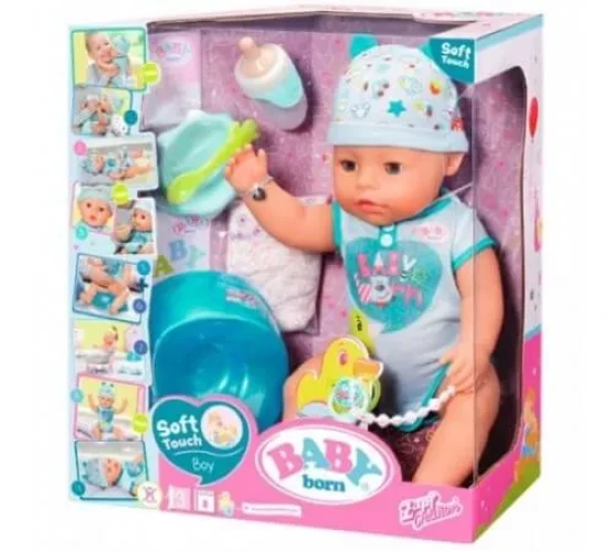 Интерактивная кукла Zapf Creation Baby Born "Очаровательный малыш" с аксессуарами купить в Кишиневе