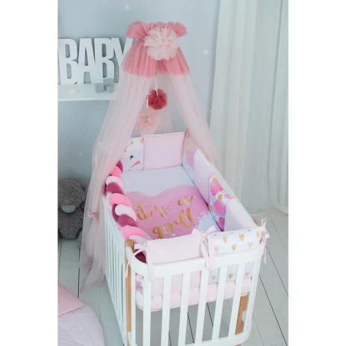 Комплект в кроватку Veres It's a girl! Pink (3 предметов), 120x60 cм купить в Кишиневе