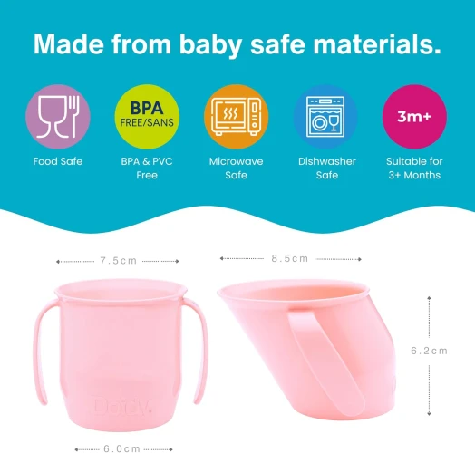 Cană înclinată Caretero Doidy Pastel Pink, 200 ml cumpăra în Chișinau