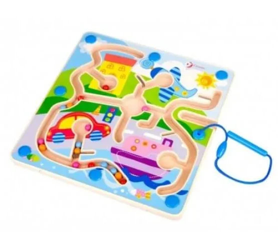 Labirint magnetic din lemn Classic World  "Oraș" cumpăra în Chișinau