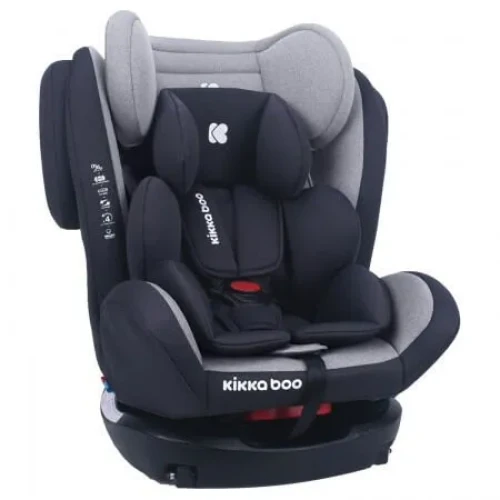 Детское автокресло 0-36 кг KikkaBoo 4 Fix Double Isofix Light Grey купить в Кишиневе
