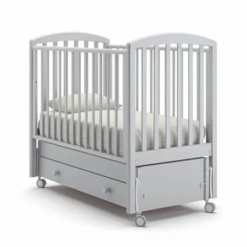 Детская кроватка качалка с ящиком (на колесах) Gandylyan Дени белая ночь купить в Кишиневе