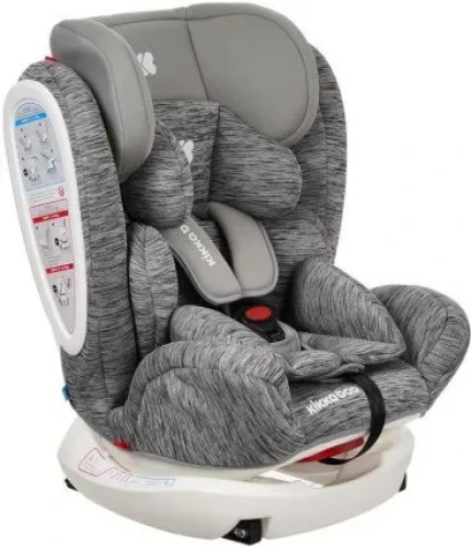 Детское автокресло 0-36 кг KikkaBoo 4 Fix Light Grey купить в Кишиневе