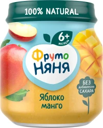 Пюре ФрутоНяня из яблок-манго (6 месяцев+), 100 г купить в Кишиневе. Фото 1