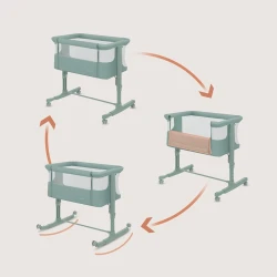 Patuc Co-sleeper 3 in 1 Lionelo Aurora Green Sage cumpăra în Chișinau. Foto 5