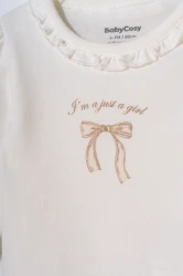 Body cu mânecă lungă BabyCosy Girl Ecru & Ivory, 2 buc. (18-24L) cumpăra în Chișinau. Foto 4