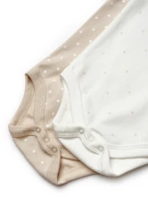 Боди с длинным рукавом BabyCosy Ecru & Ivory, 2 шт. (6-9М) купить в Кишиневе. Фото 8