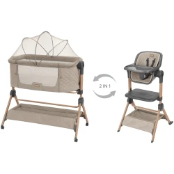 Patuc Co-sleeper + Scaun de masa 2 in 1 KikkaBoo Sleat Me Beige cumpăra în Chișinau