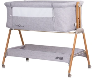 Pătuc Co-sleeper Chipolino Sweet Dreams grey/wood cumpăra în Chișinau. Foto 1