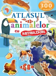 Книга Атлас животных с наклейками купить в Кишиневе. Фото 1