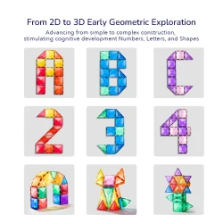 Конструктор магнитный Mideer Colorful, 60 элементов купить в Кишиневе. Фото 3