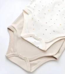Body cu mânecă lungă BabyCosy Organic Ivory & Beige, 2 buc. (6-9L) cumpăra în Chișinau. Foto 5
