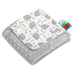 Одеяло Caretero Light Minky Hedgehogs Grey, 75x100 см купить в Кишиневе. Фото 1