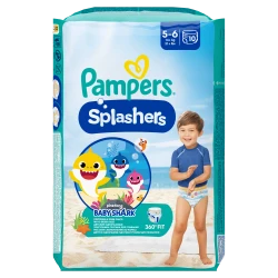 Подгузники-трусики для плавания Pampers Splashers 5-6 (14+ кг), 10 шт. купить в Кишиневе. Фото 2