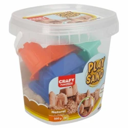 Căldărușă cu nisip kinetic Natural Crafy Sand cu 3 forme incluse cumpăra în Chișinau. Foto 2