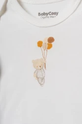 Боди с длинным рукавом BabyCosy Ivory & Orange, 2 шт. (18-24М) купить в Кишиневе. Фото 6