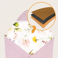 Păturica pentru scoica auto Lionelo Travel Pink Flower, 90x90 cm cumpăra în Chișinau. Foto 11