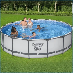 Bazin pentru copii Bestway Steel Pro Max + pompă de filtrare 3028 l/h, 14970 litri cumpăra în Chișinau. Foto 4