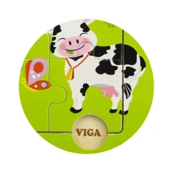 Puzzle din lemn Viga Farm Animals, 9 elemente cumpăra în Chișinau. Foto 3